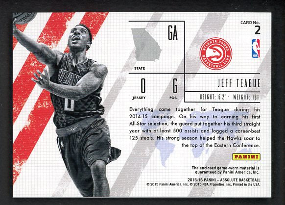 2015 Panini Absolute #002 Jeff Teague Hawks 461485