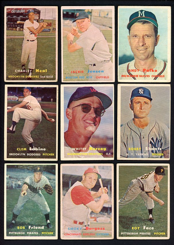 1957 Topps Set Lot 120 Diff Bargain Grade Jensen Pafko Herzog 472172