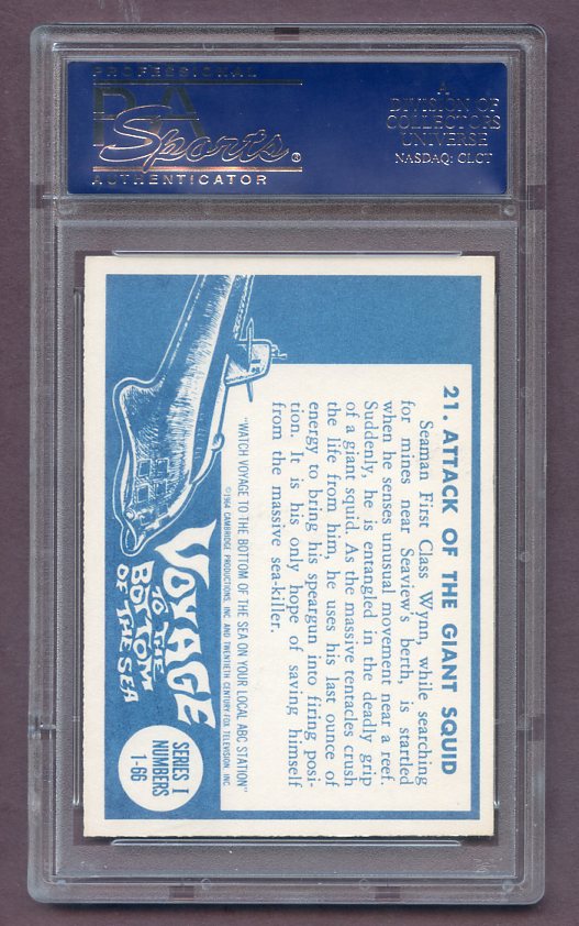1964 Donruss Voyage To Bottom Of Sea #021 Giant Squid PSA 7 NM 474461