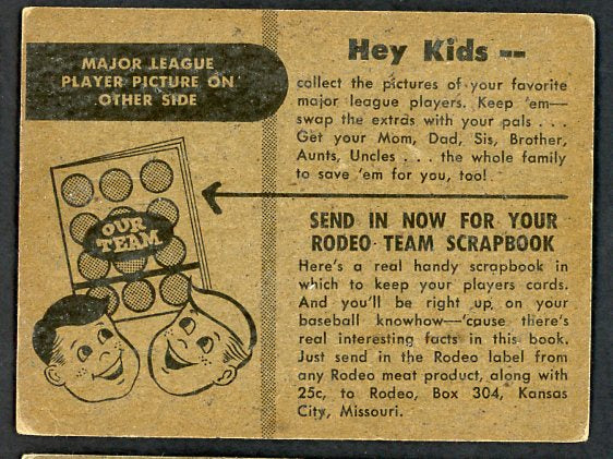 1955 Rodeo Meats Joe Demaestri A's VG-EX 485120