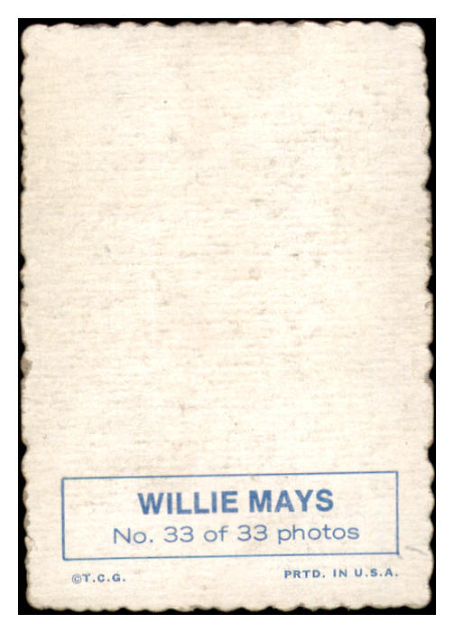 1969 Topps Baseball Deckle Edge #033 Willie Mays Giants VG-EX 513577