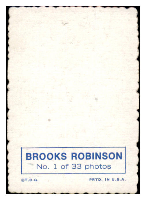 1969 Topps Baseball Deckle Edge #001 Brooks Robinson Orioles EX-MT 520256