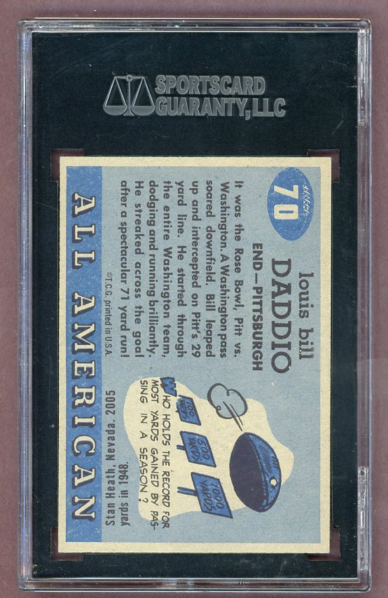 1955 Topps Football #070 Bill Daddio Pitt SGC 7.5 NM+ 523051