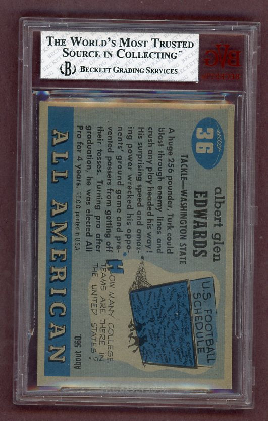 1955 Topps Football #036 Turk Edwards Washington St. BVG 8 NM/MT 523093