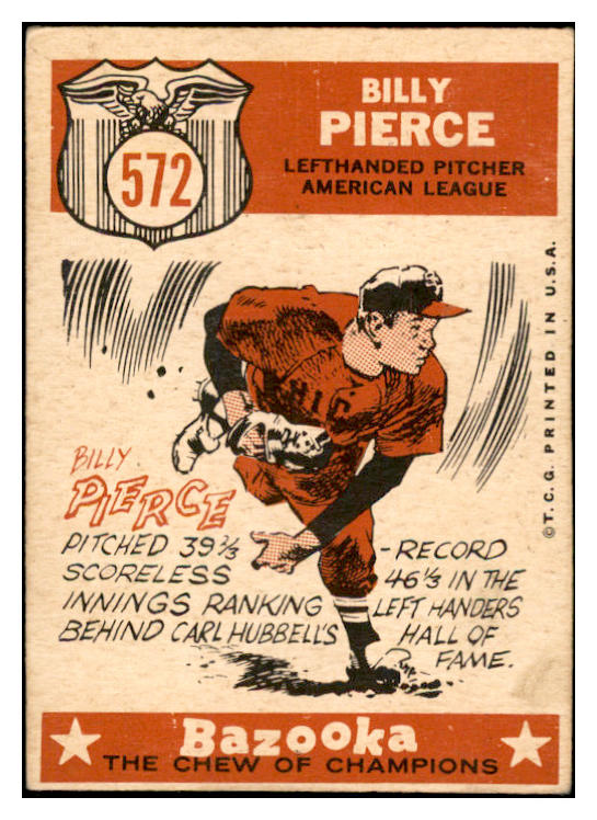 1959 Topps Baseball #572 Billy Pierce A.S. White Sox VG-EX 532421