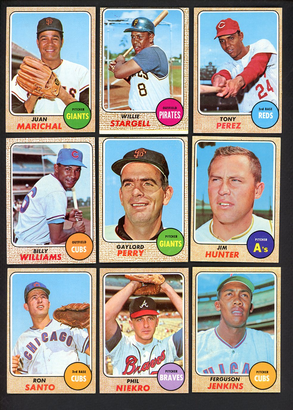 1968 Topps Part Set Lot 520 Diff EX+/EX-MT Marichal Killebrew 533255