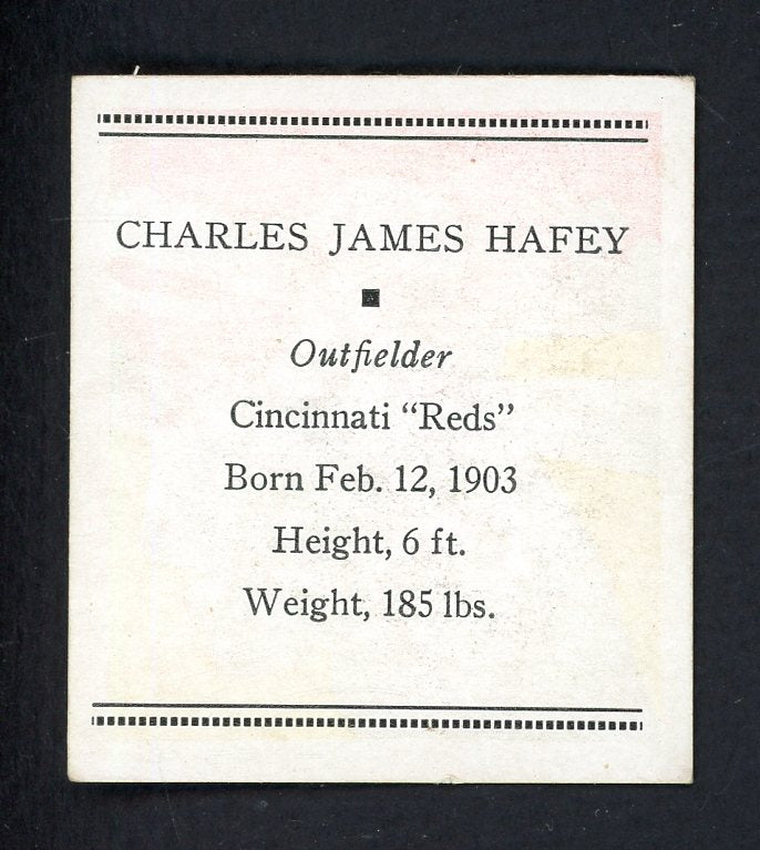 1933 Tattoo Orbit Chick Hafey Reds EX+/EX-MT 533263
