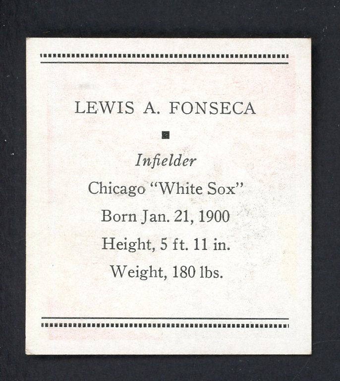 1933 Tattoo Orbit Lew Fonseca White Sox EX-MT 533272
