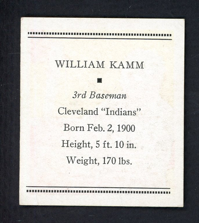 1933 Tattoo Orbit Willie Kamm White Sox EX-MT 533275