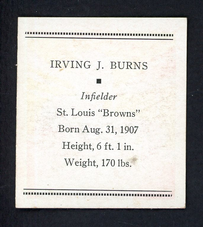 1933 Tattoo Orbit Jack Burns Browns EX+/EX-MT 533281