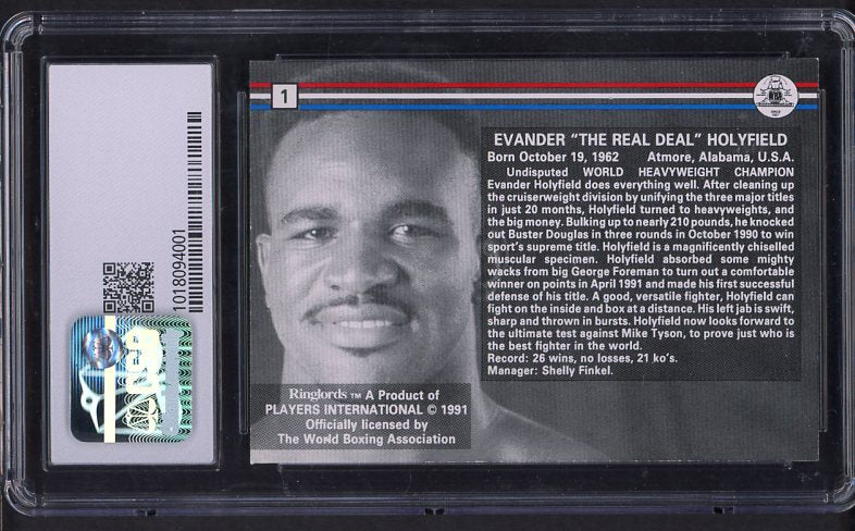 1991 Ringlords #001 Evander Holyfield Boxer CSG 8.5 NM/MT+ 534026