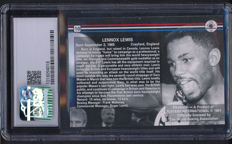 1991 Ringlords #010 Lennox Lewis Boxer CSG 8.5 NM/MT+ 534050