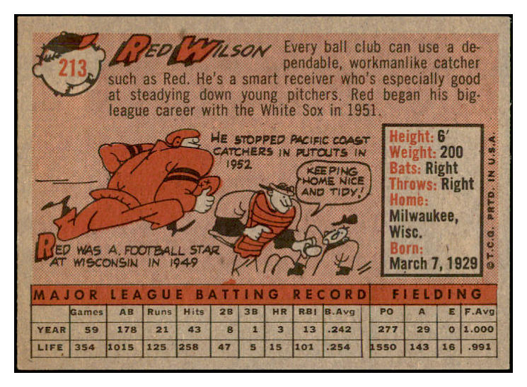 1958 Topps Baseball #213 Red Wilson Tigers EX-MT 535784