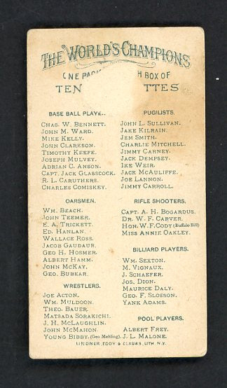 1888 N28 Allen & Ginter Capt. A.H. Bogardus Marksman GD back damage 536970