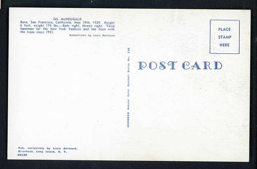 1952-55 Dormand #110 Gil McDougald Yankees EX+ 537143