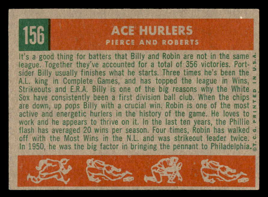 1959 Topps Baseball #156 Robin Roberts Billy Pierce EX-MT 540162