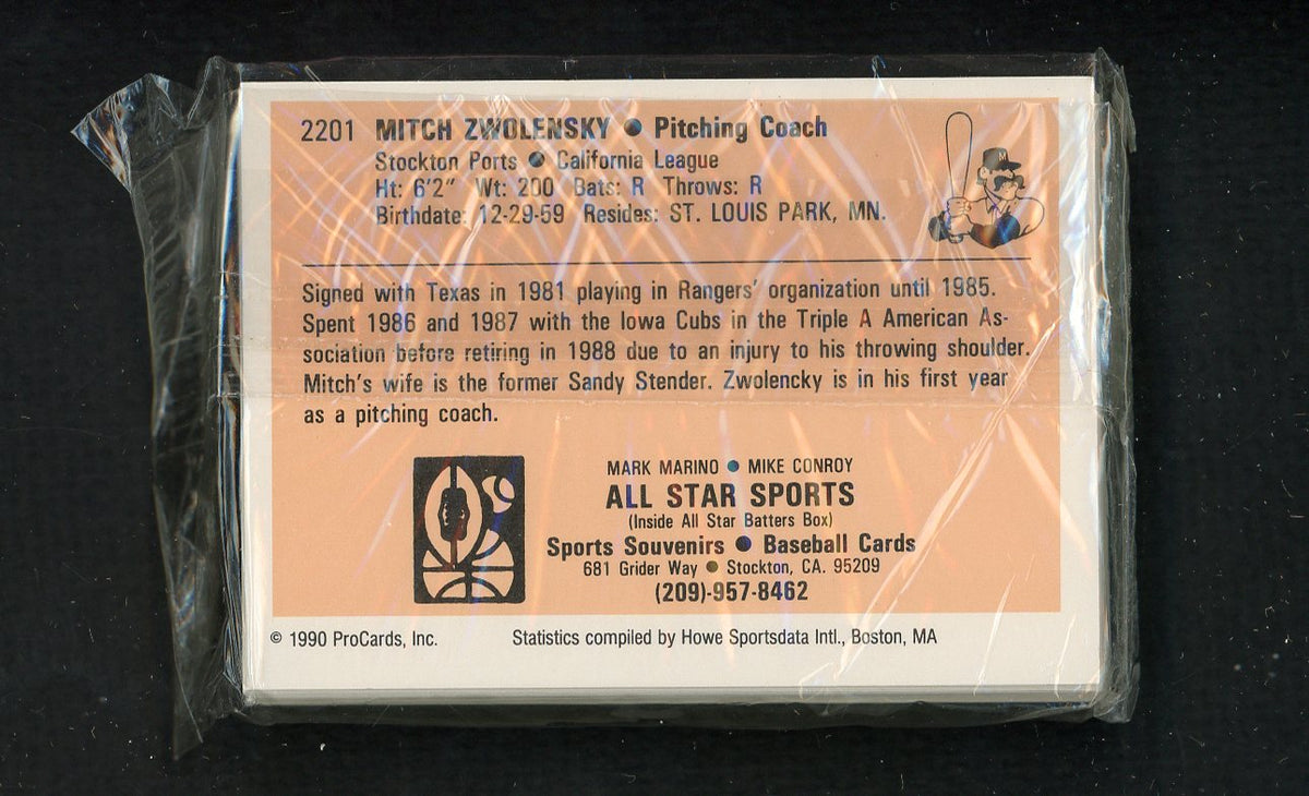 1990 Pro Card Stockton Ports Complete Set Pat Listach 543872