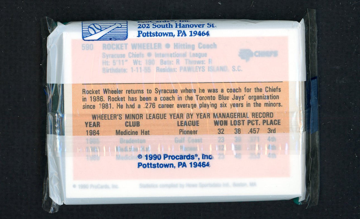1990 Pro Card Syracuse Chiefs Complete Set Mark Whiten 543875