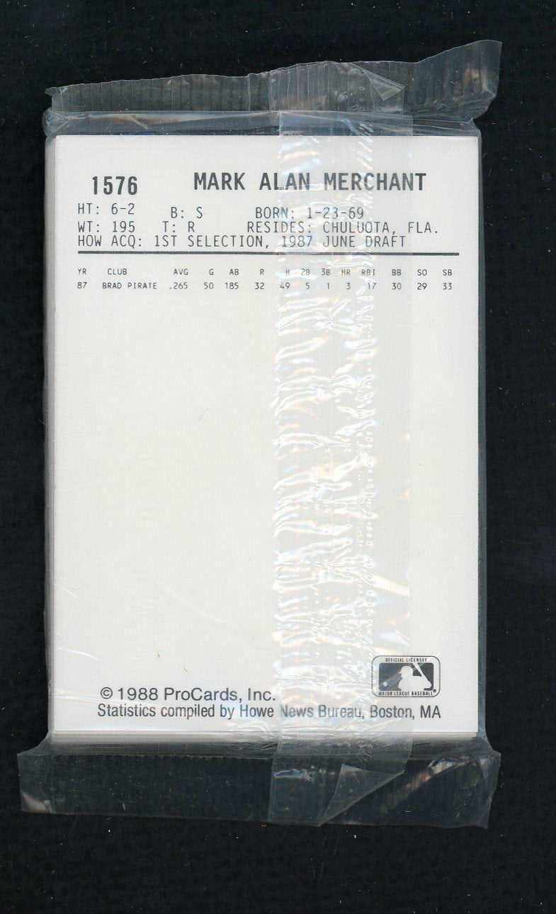 1988 Pro Card Augusta Pirates Complete Set Moises Alou 543893