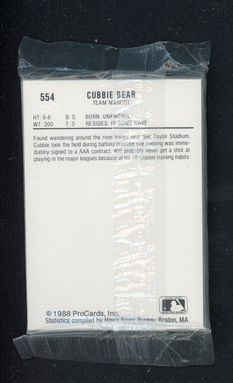 1988 Pro Card Iowa Cubs Complete Set Mark Grace 543926