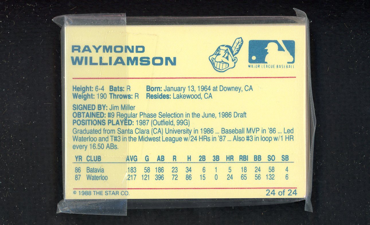 1988 Star Kinston Indians Purple Complete Set Albert Belle 543930