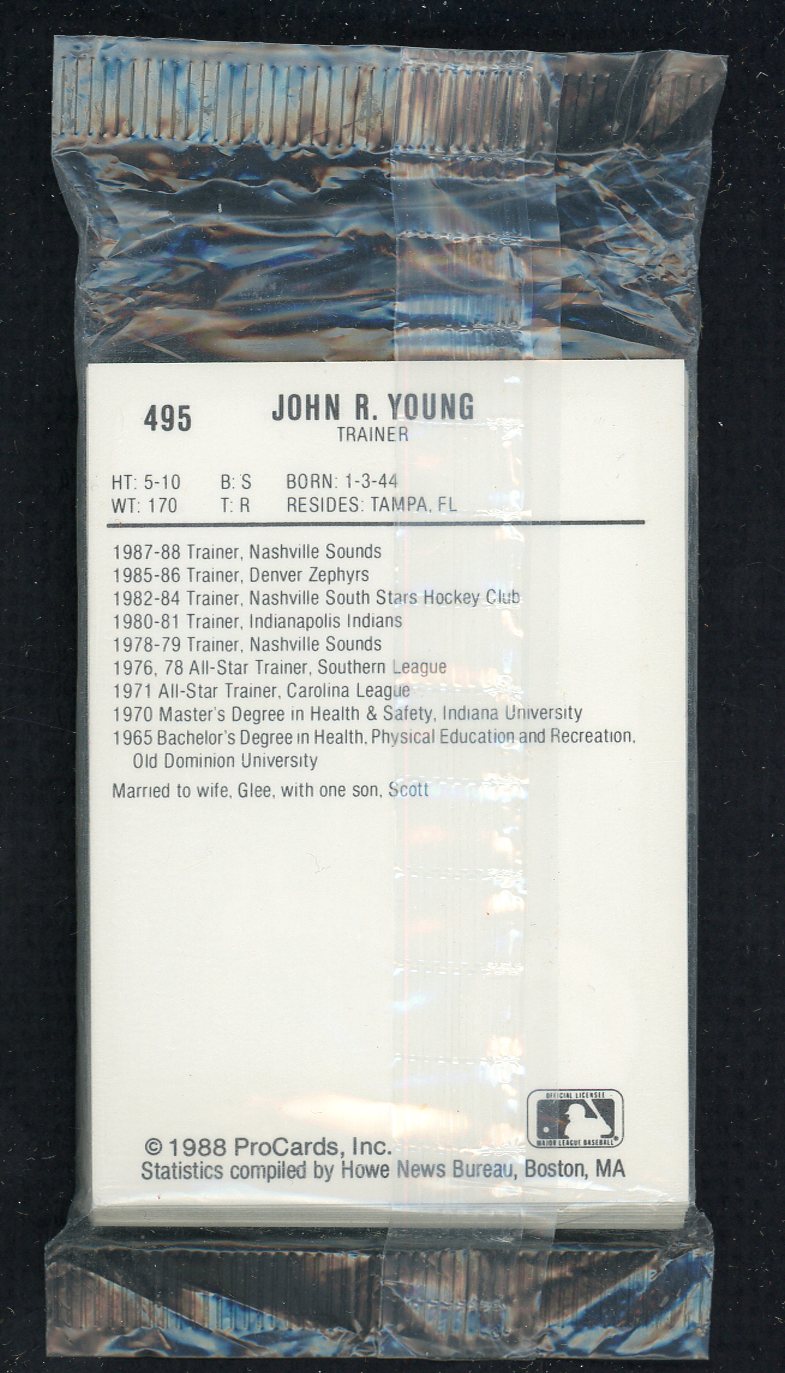 1988 Pro Card Nashville Sounds Complete Set Rob Dibble 543939