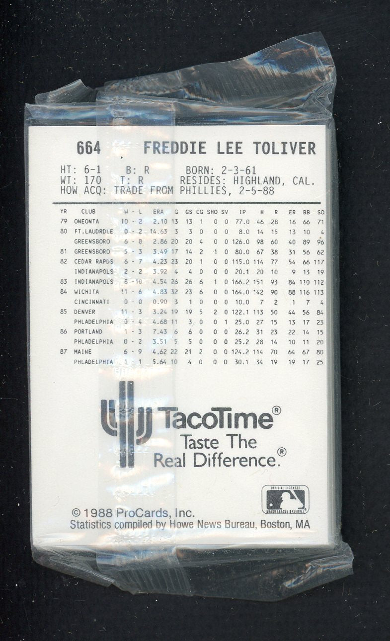 1988 Pro Card Portland Beavers Complete Set Mark Portugal 543950