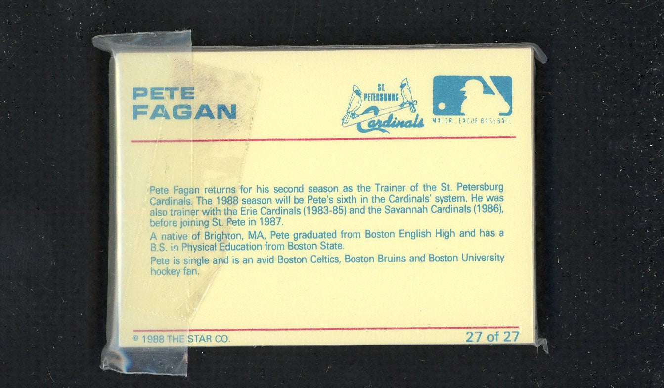 1988 Star St. Petersburg Cardinals Complete Set Geronimo Pena 543967