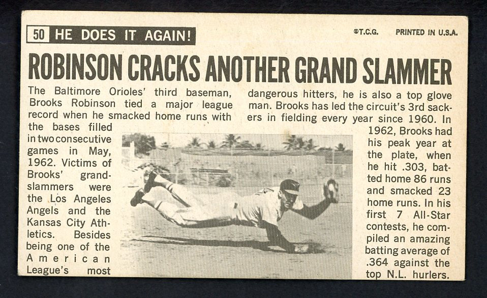 1964 Topps Giants #050 Brooks Robinson Orioles Signed Autographed