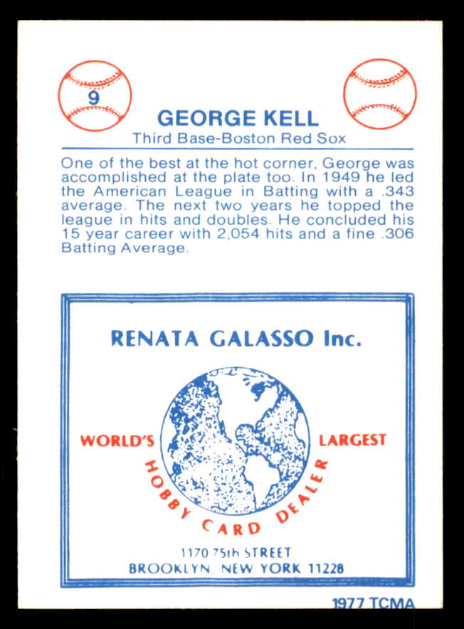1977 TCMA #009 George Kell Red Sox Signed Autographed