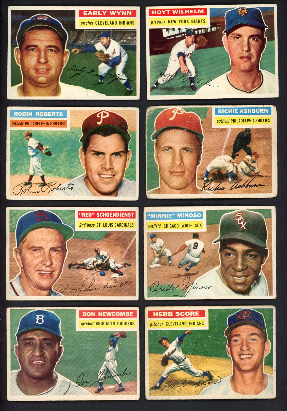1956 Topps Set Lot 152 Diff Bargain Grade Wilhelm Wynn 546889