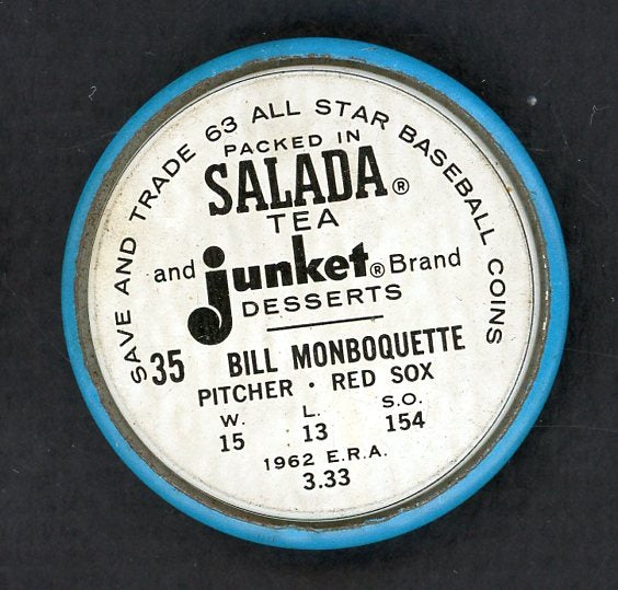 1963 Salada Baseball #035 Bill Monbouquette Red Sox EX-MT 551187