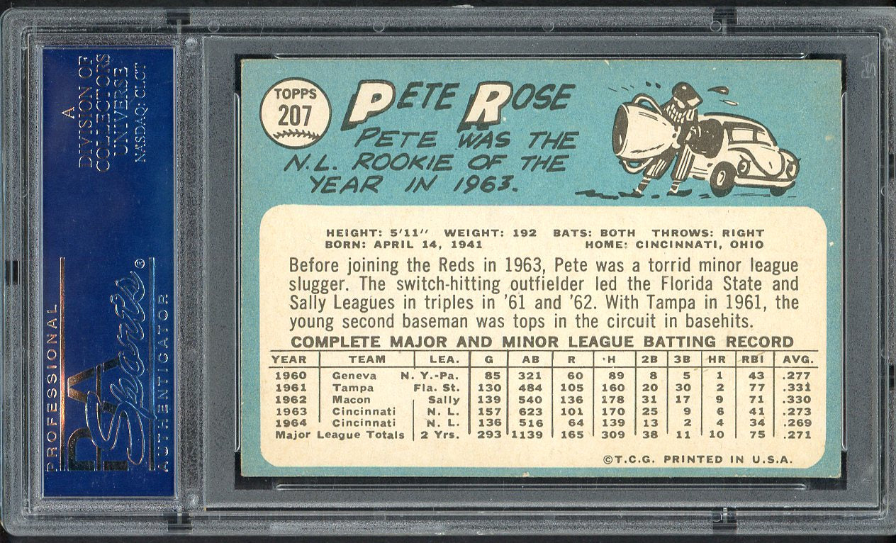 1965 Topps Baseball #207 Pete Rose Reds PSA 5 EX 555109