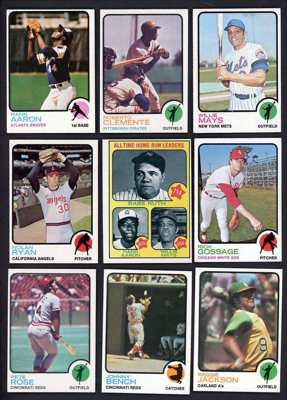 1973 Topps Baseball Near Set (No Schmidt) EX-MT/NR-MT Aaron Mays 555317