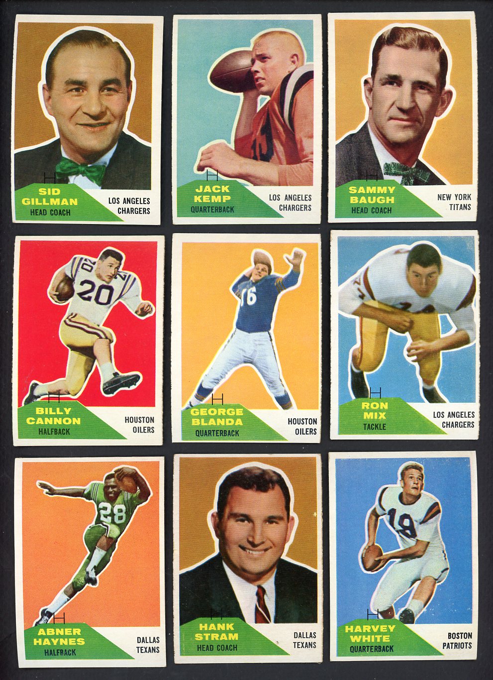 1960 Fleer Football Complete Set EX-MT Kemp Blanda Cannon 555332