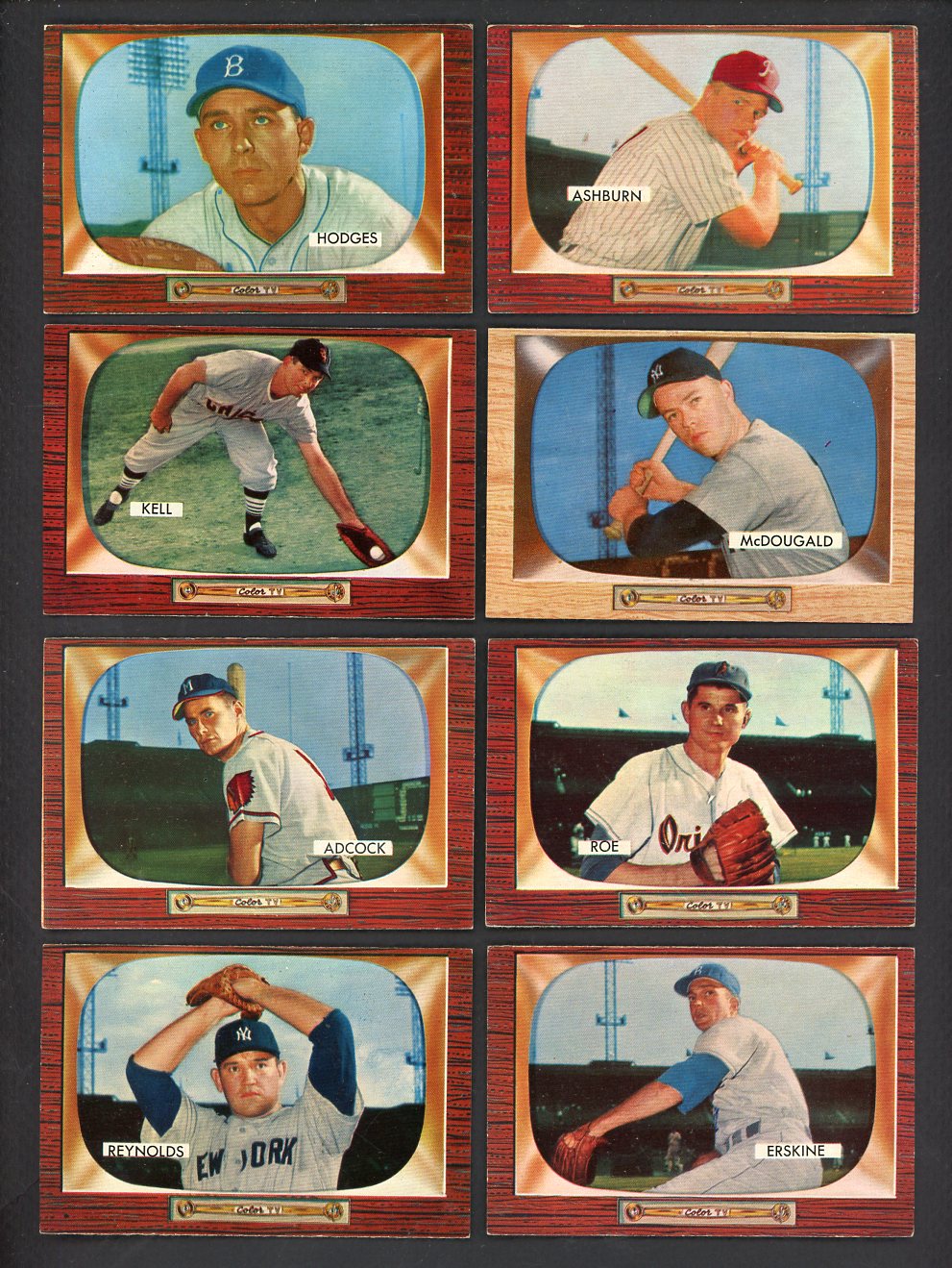 1955 Bowman Set Lot 99 Diff EX-MT Hodges Ashburn Kell Erskine 555410