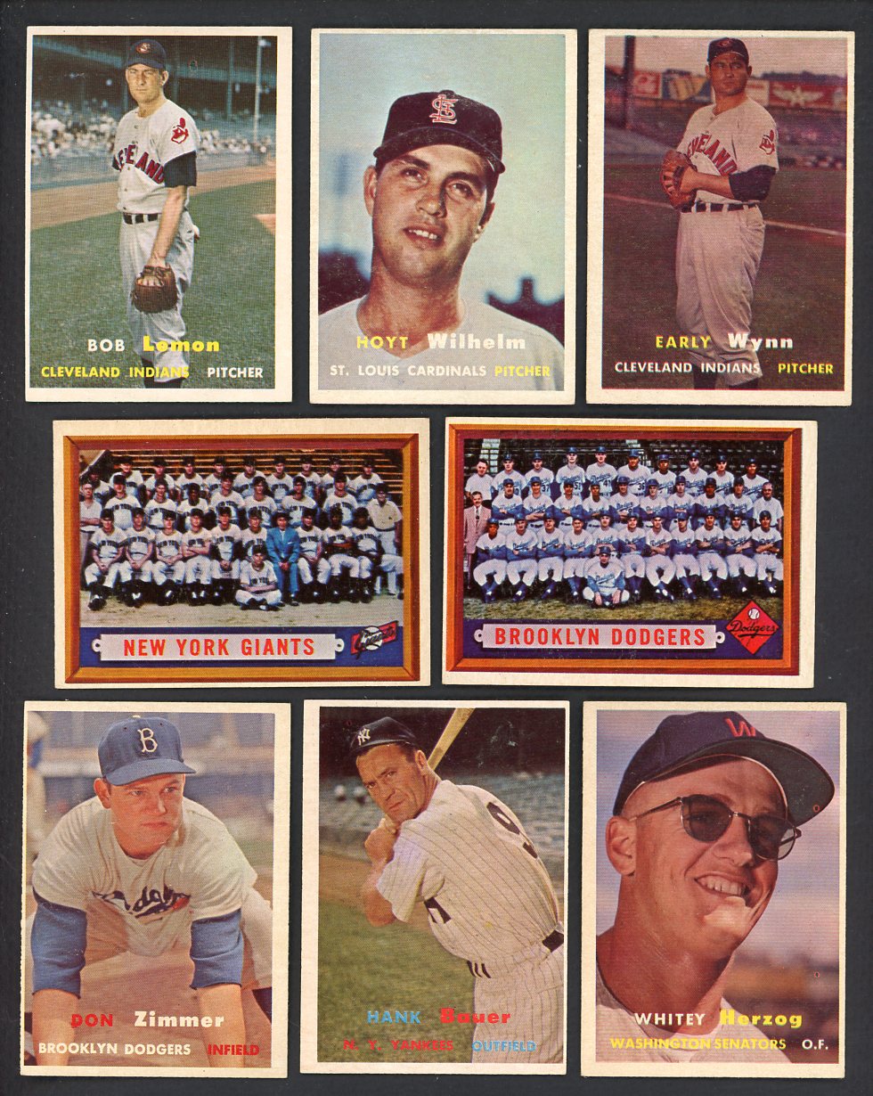 1957 Topps Set Lot 120 Diff EX Wynn Wilhelm Lemon Bauer 555474