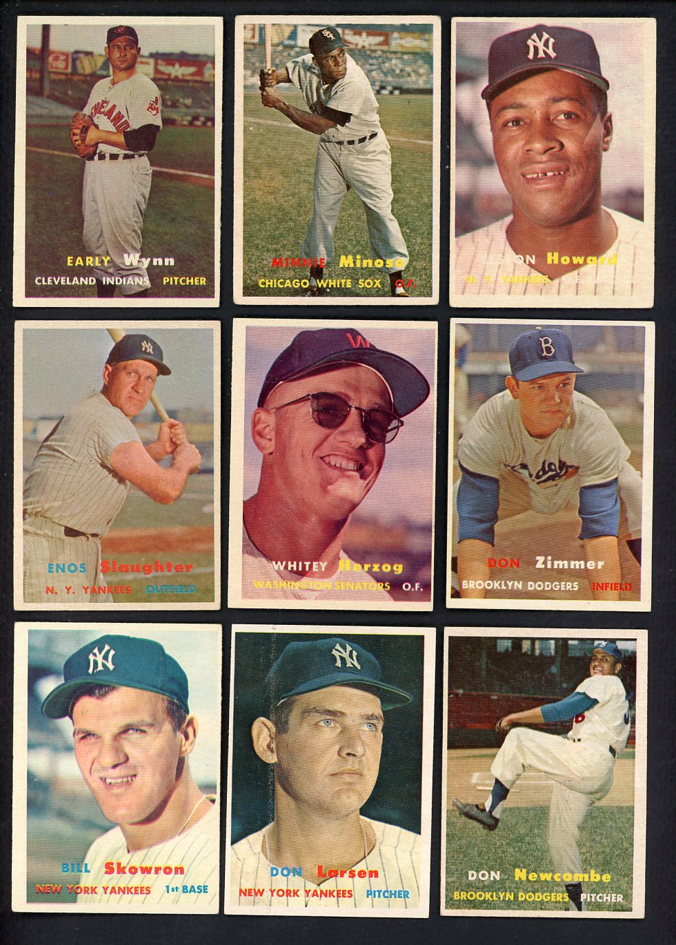 1957 Topps Set Lot 194 Diff VG-EX Wynn Minoso Slaughter 555478