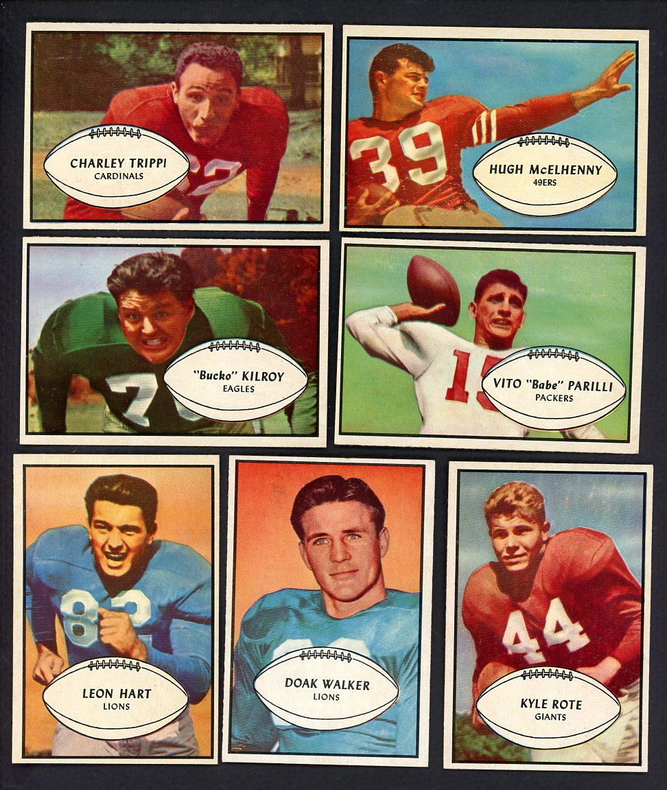 1953 Bowman Set Lot 34 Diff EX-MT Walker McElhenny Rote 555536