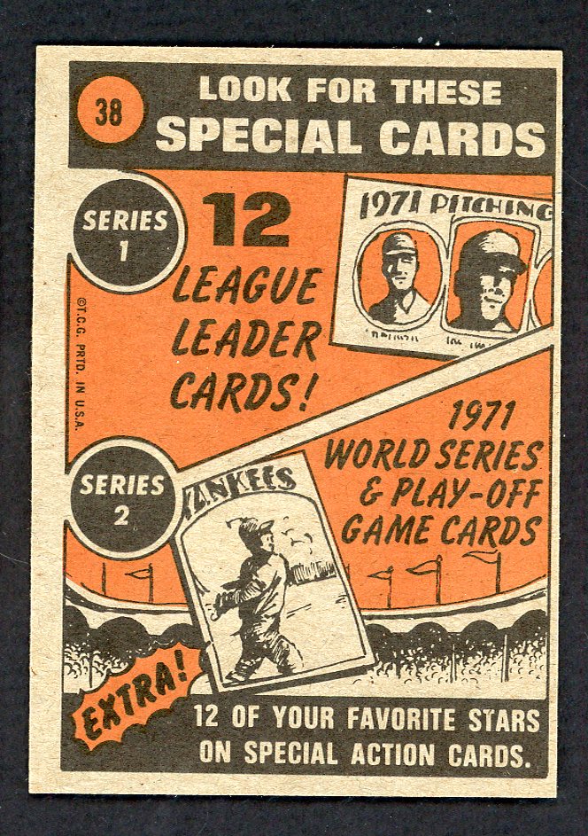 1972 Topps Baseball #038 Carl Yastrzemski IA Red Sox NR-MT 556835
