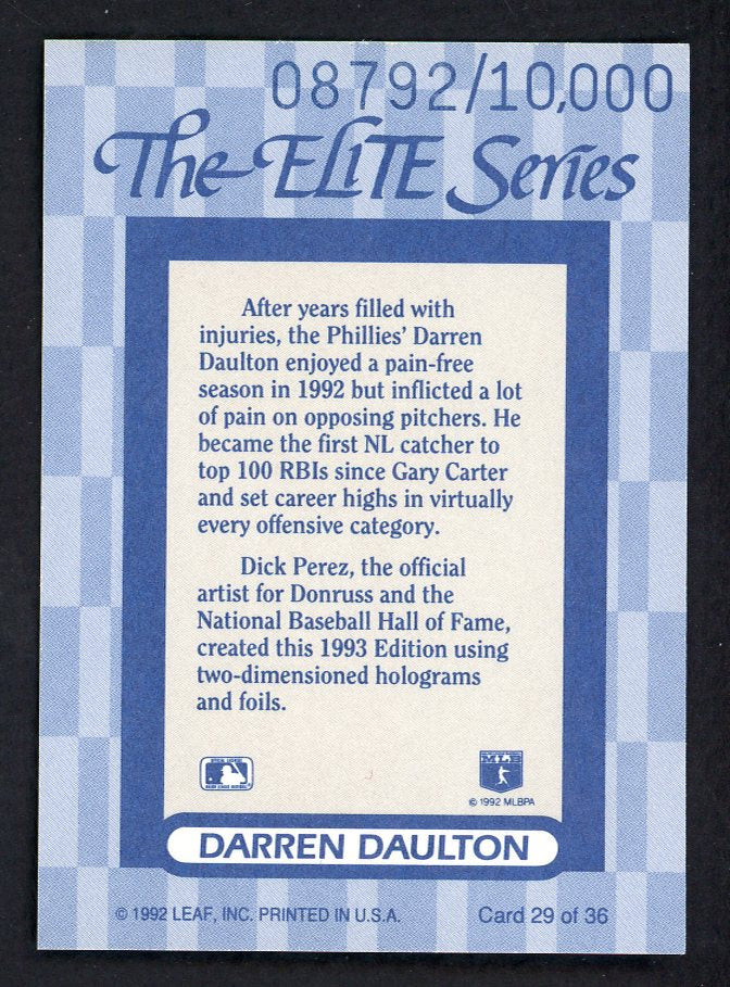 1993 Donruss Elite #029 Darren Daulton Phillies 557877