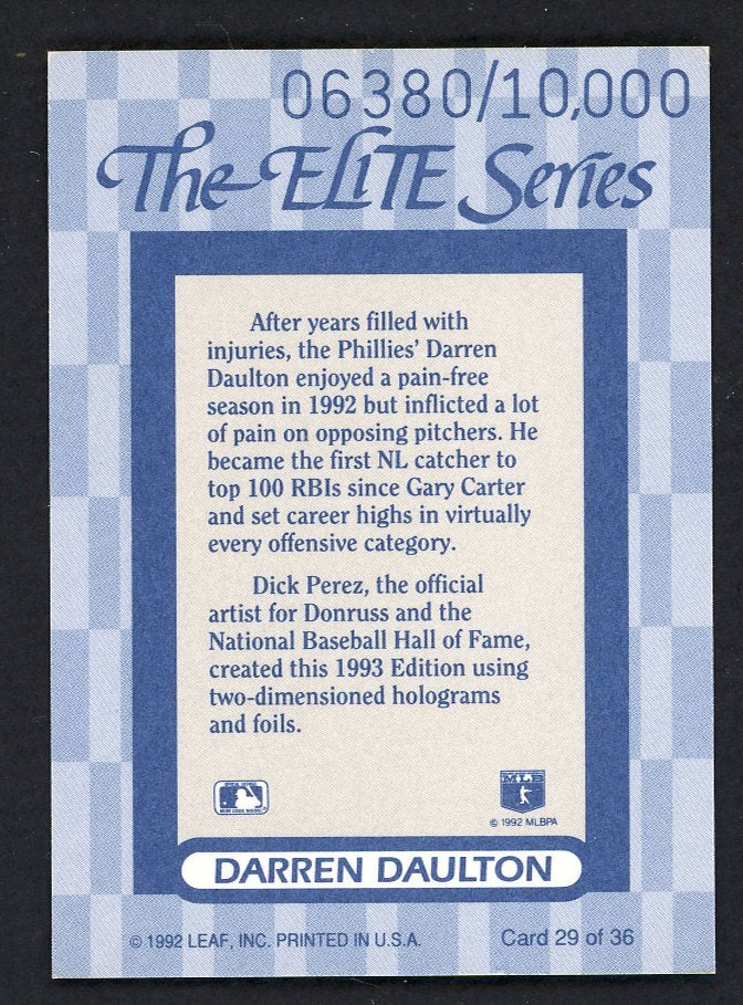 1993 Donruss Elite #029 Darren Daulton Phillies 557879