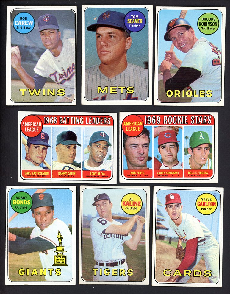 1969 Topps Part Set Lot 575 Diff EX-MT Seaver Carew Robinson 559612