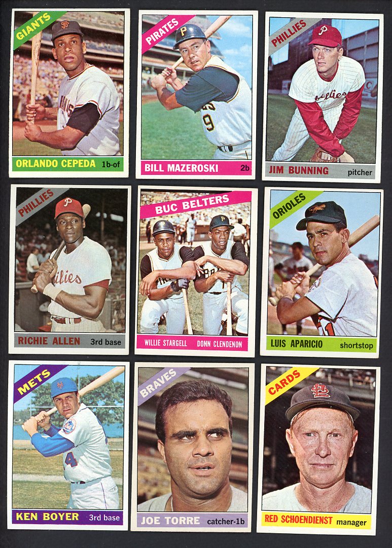 1966 Topps Part Set Lot 460 Diff EX-MT Allen Aparicio Cepeda 559614