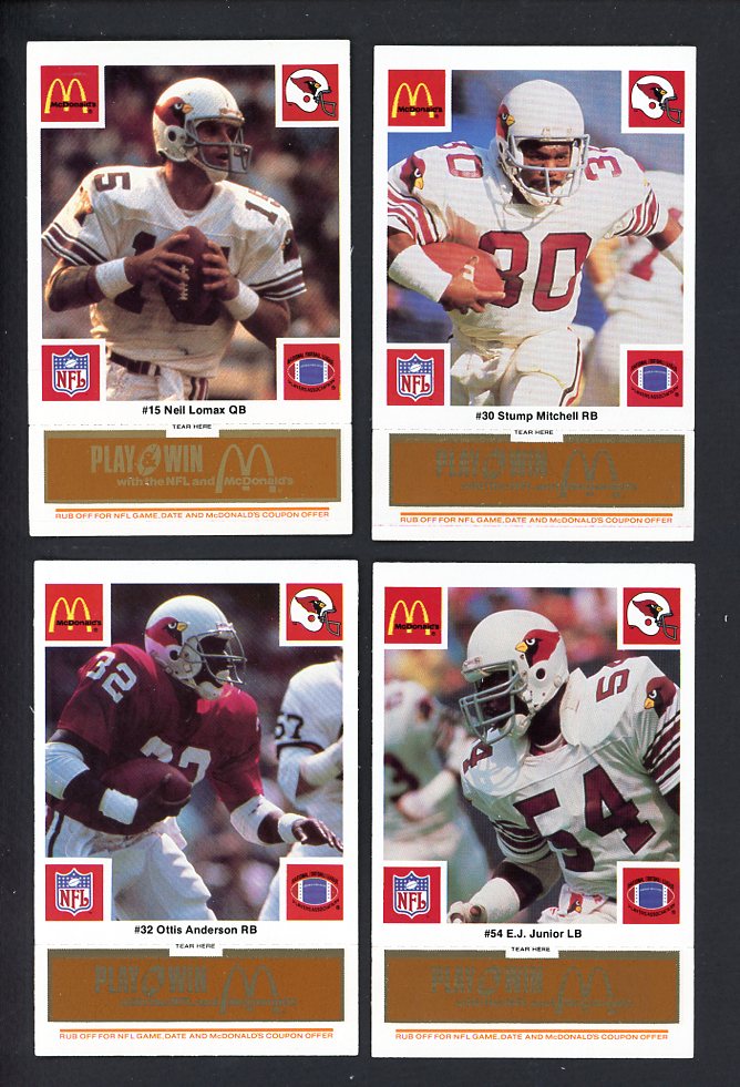 1986 McDonalds St. Louis Cardinals Complete Set Gold 559767
