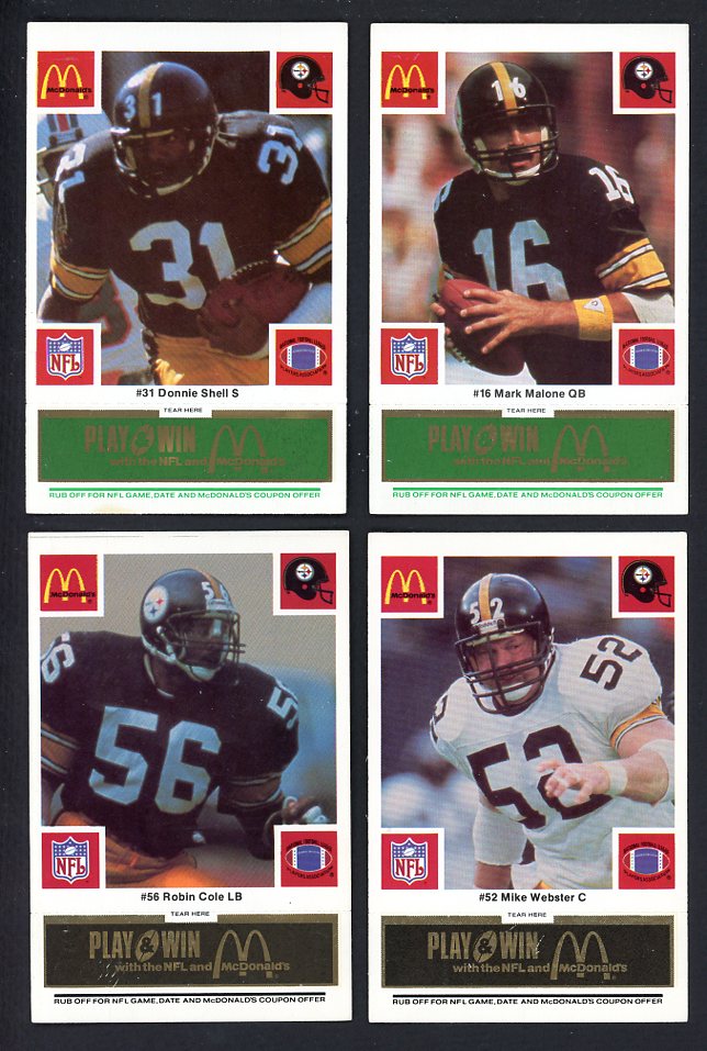 1986 McDonalds Part Set Lot 56 Asst Pittsburgh Steelers 559811