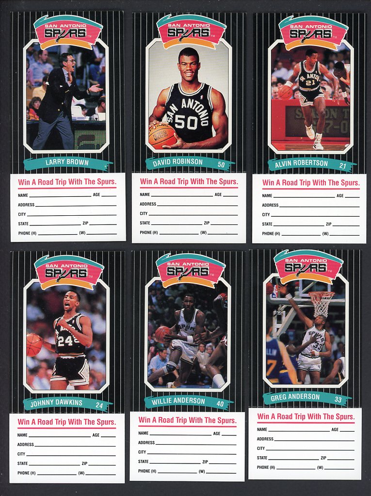 1988 Police Diamond Shamrock San Antonio Spurs Complete Set 559885