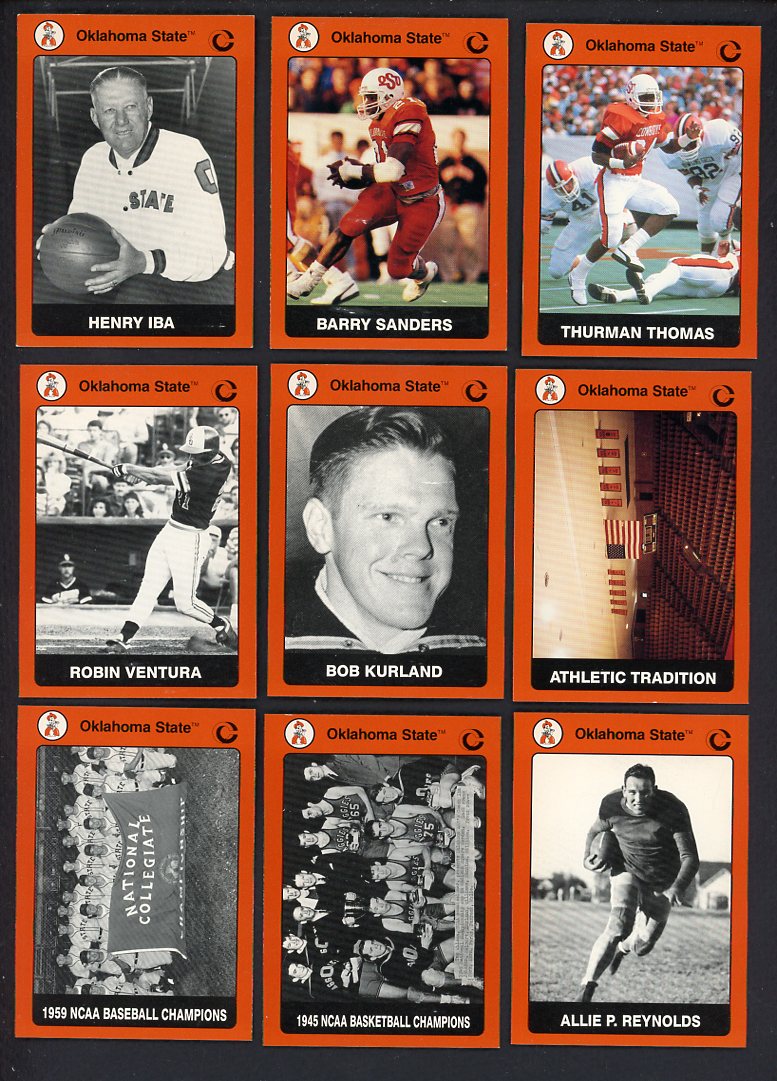 1991 Collegiate Collection Oklahoma State Cowboys Complete Set 559894