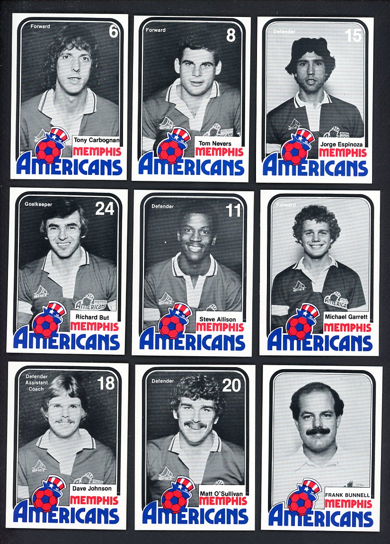 1981 TCMA Memphis Americans Complete Set 560042