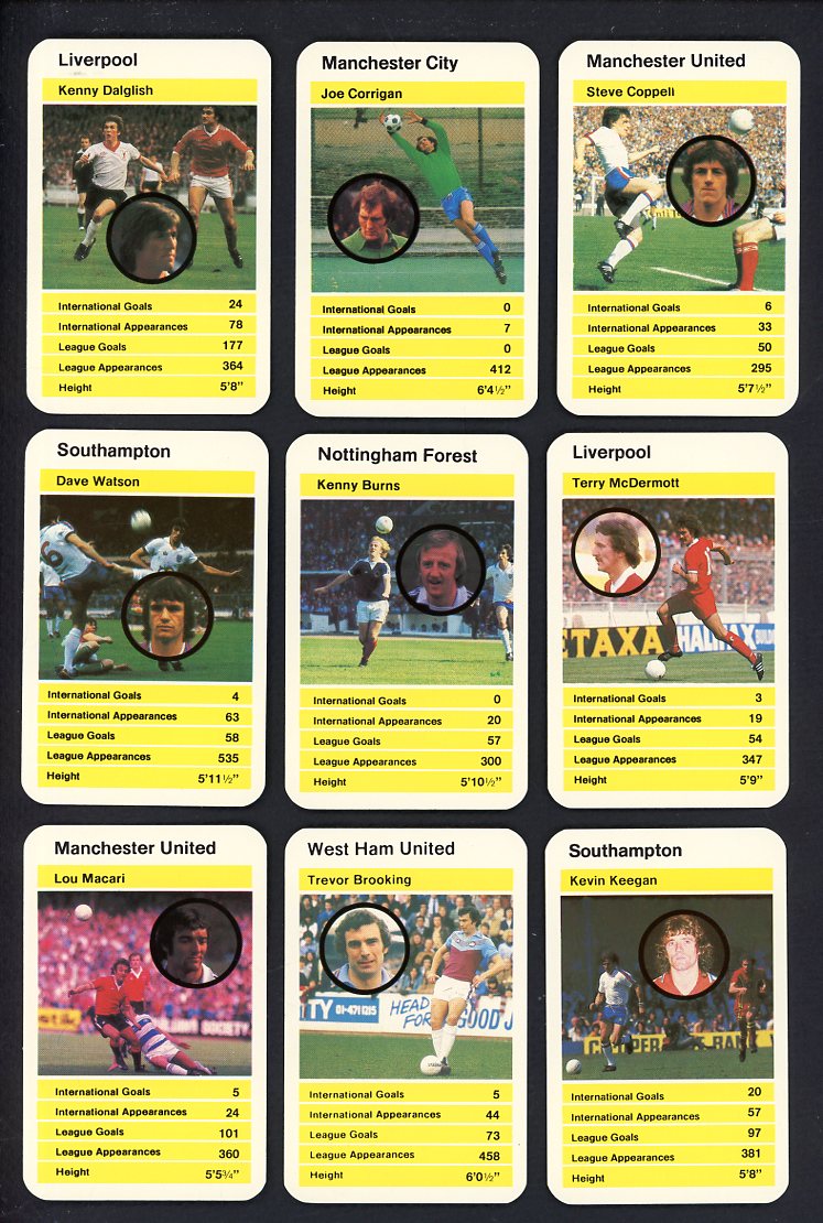1982 Top Trump Soccer Complete Set 560043